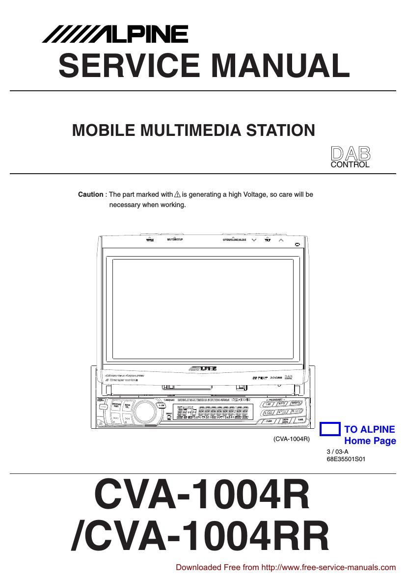 alpine cva 1004 rr service manual