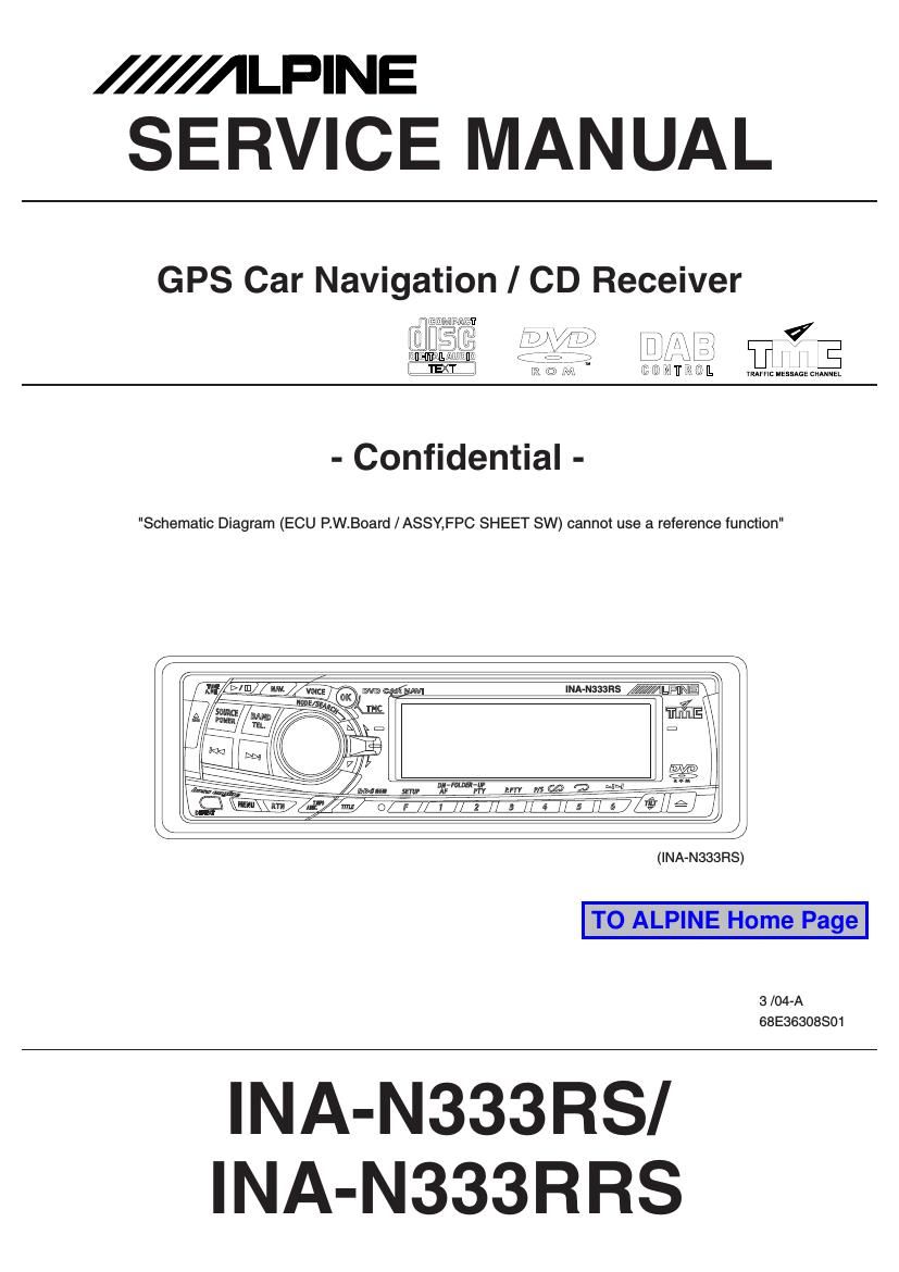 alpine inan 333 rrs service manual