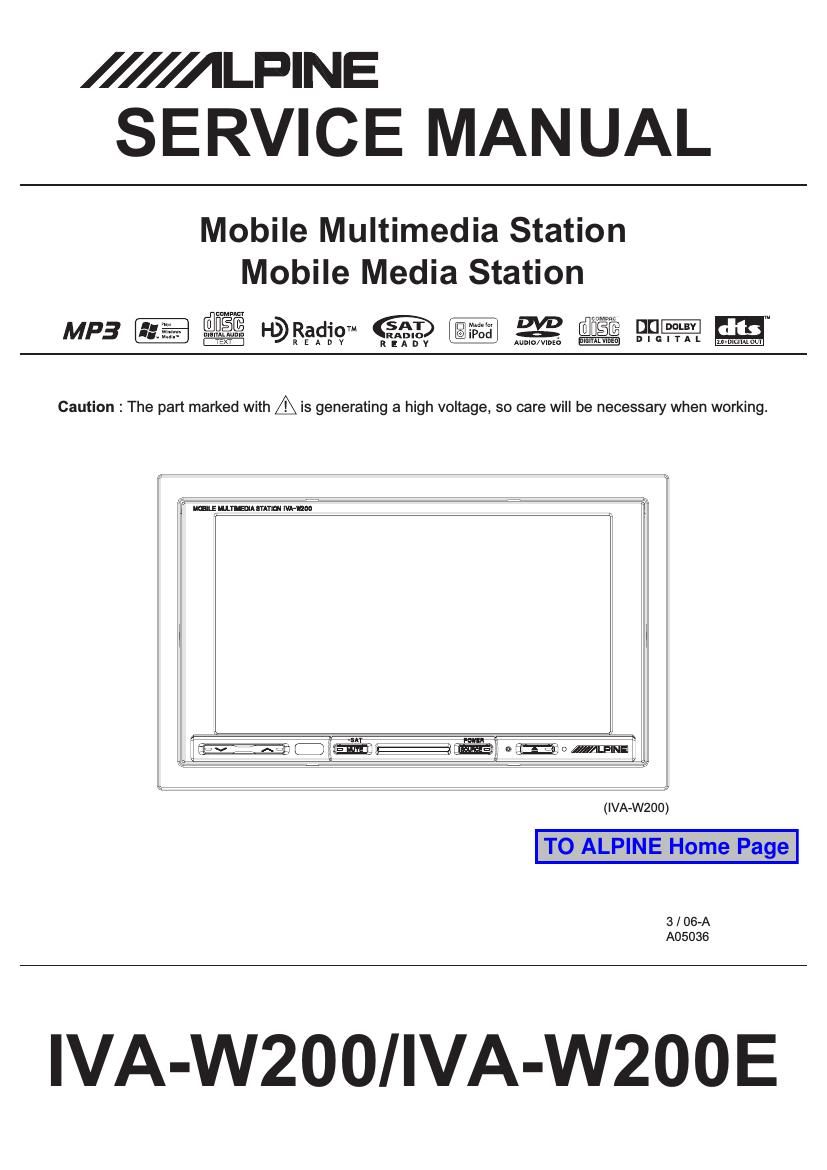 C iva. Alpine IVA-d511rb service manual. Alpine CR-608 service manual. Alpine Volvo service manual. Service manual Alpine mf2520.