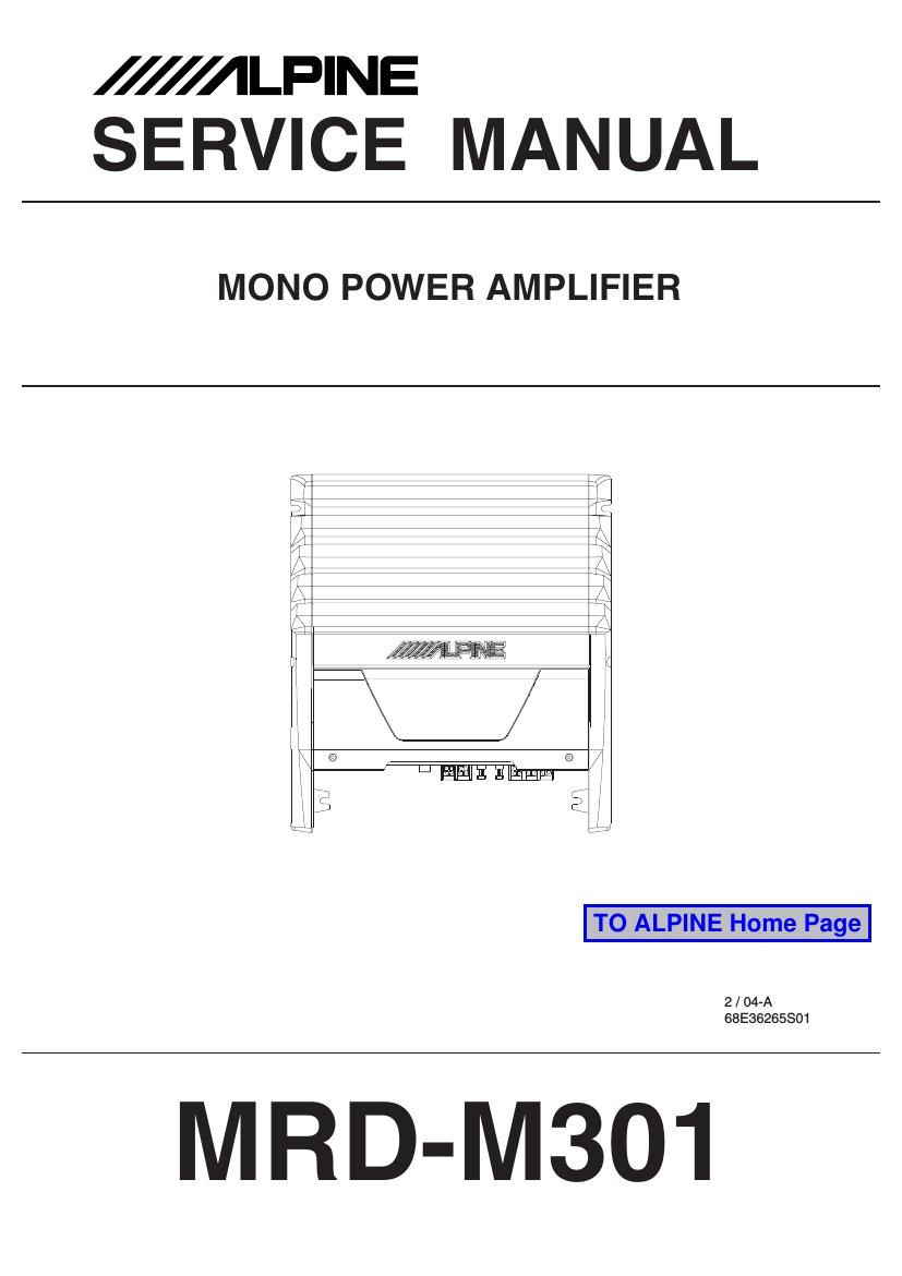 alpine mrdm 301 service manual