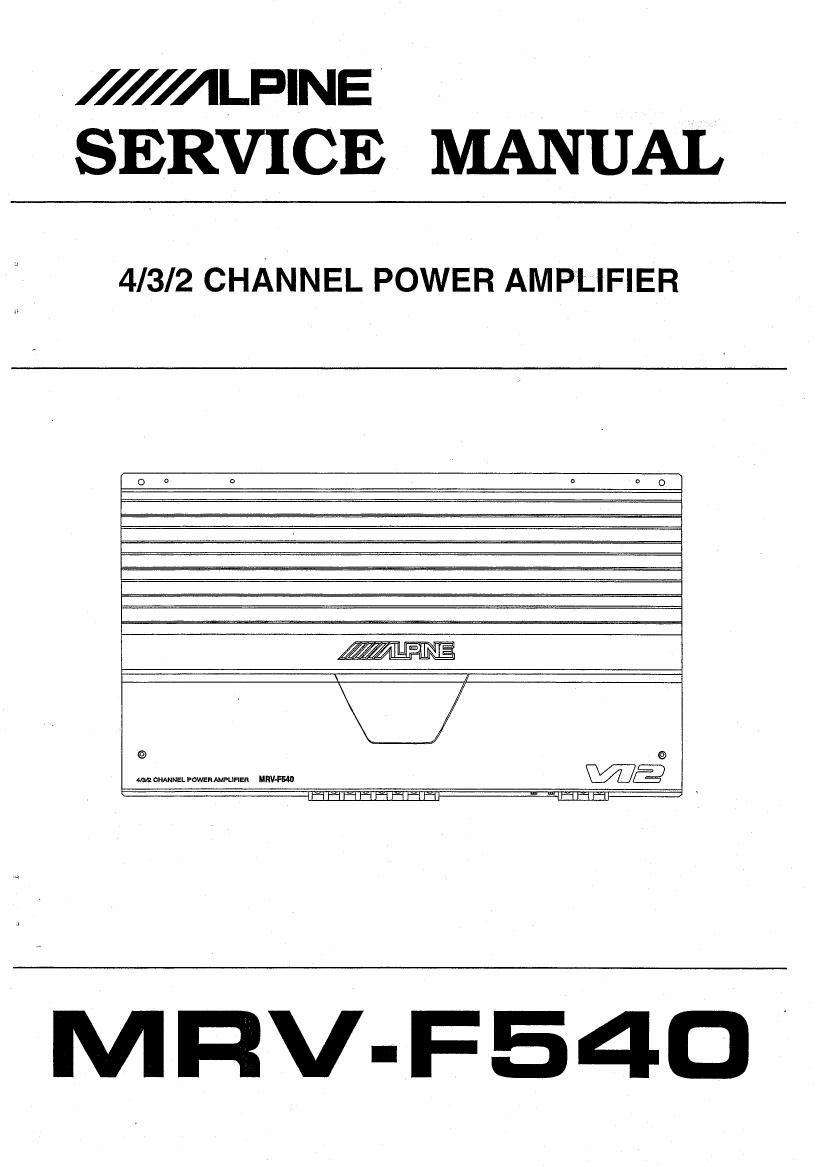 alpine mrvf 540 service manual