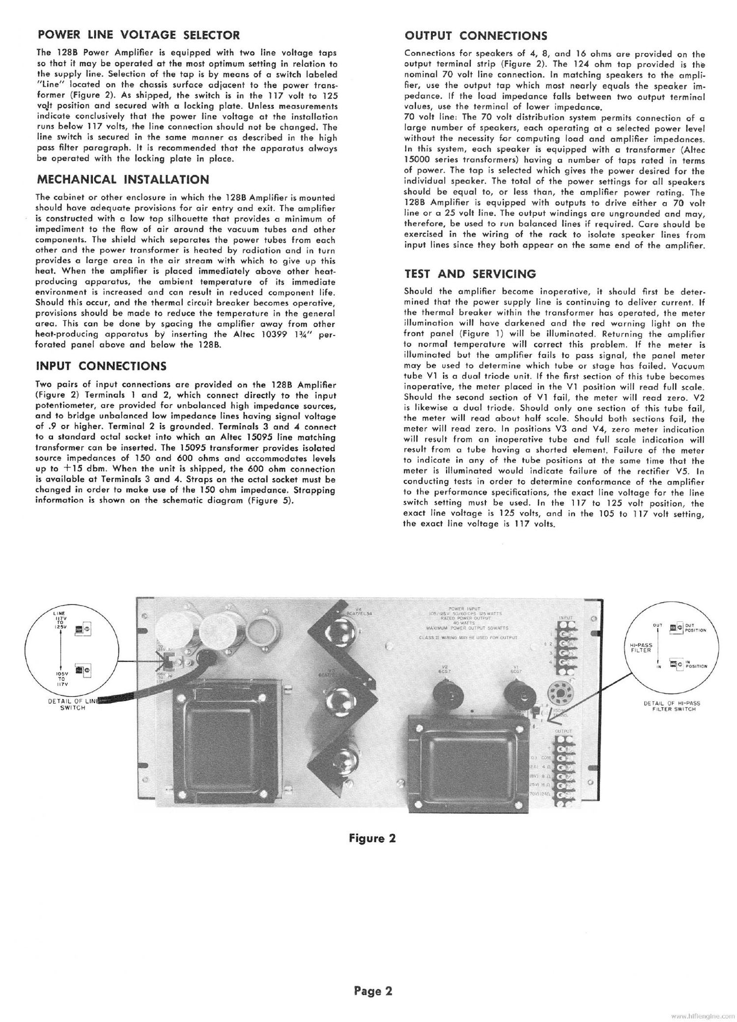 altec 128b poweramp service manual