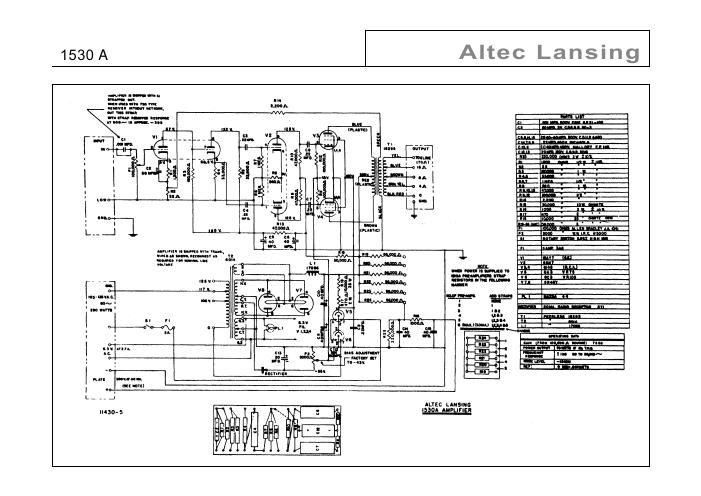 altec 1530 a schematic