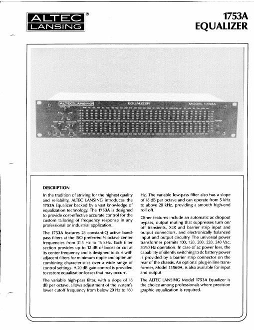 altec 1753a manual