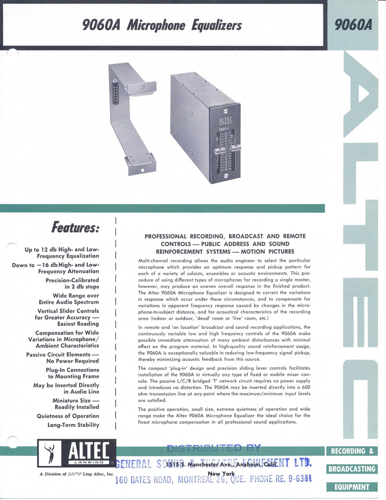 altec 1965 audio equipment