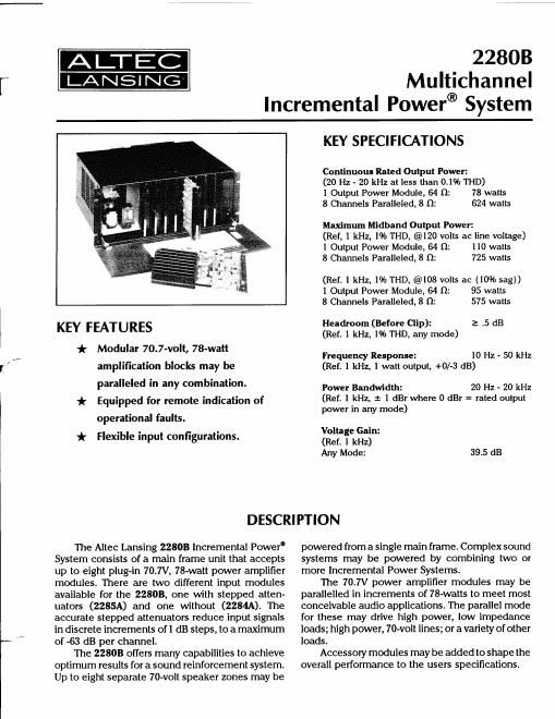 altec 2280b manual