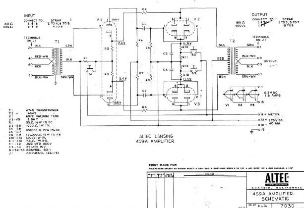 altec 459 a schematic