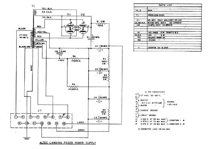 altec 522b schematic