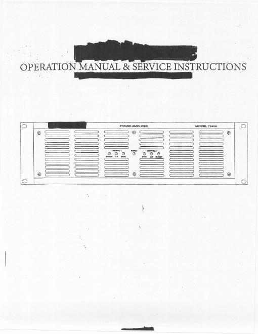 altec 7180a service manual