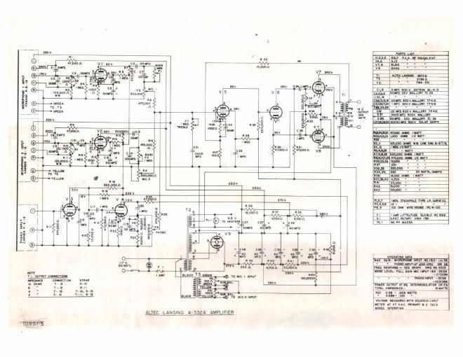 altec a 332 a schematic