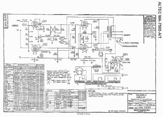 altec ma 7505at schematic