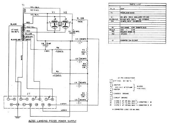 altec p 522b schematic