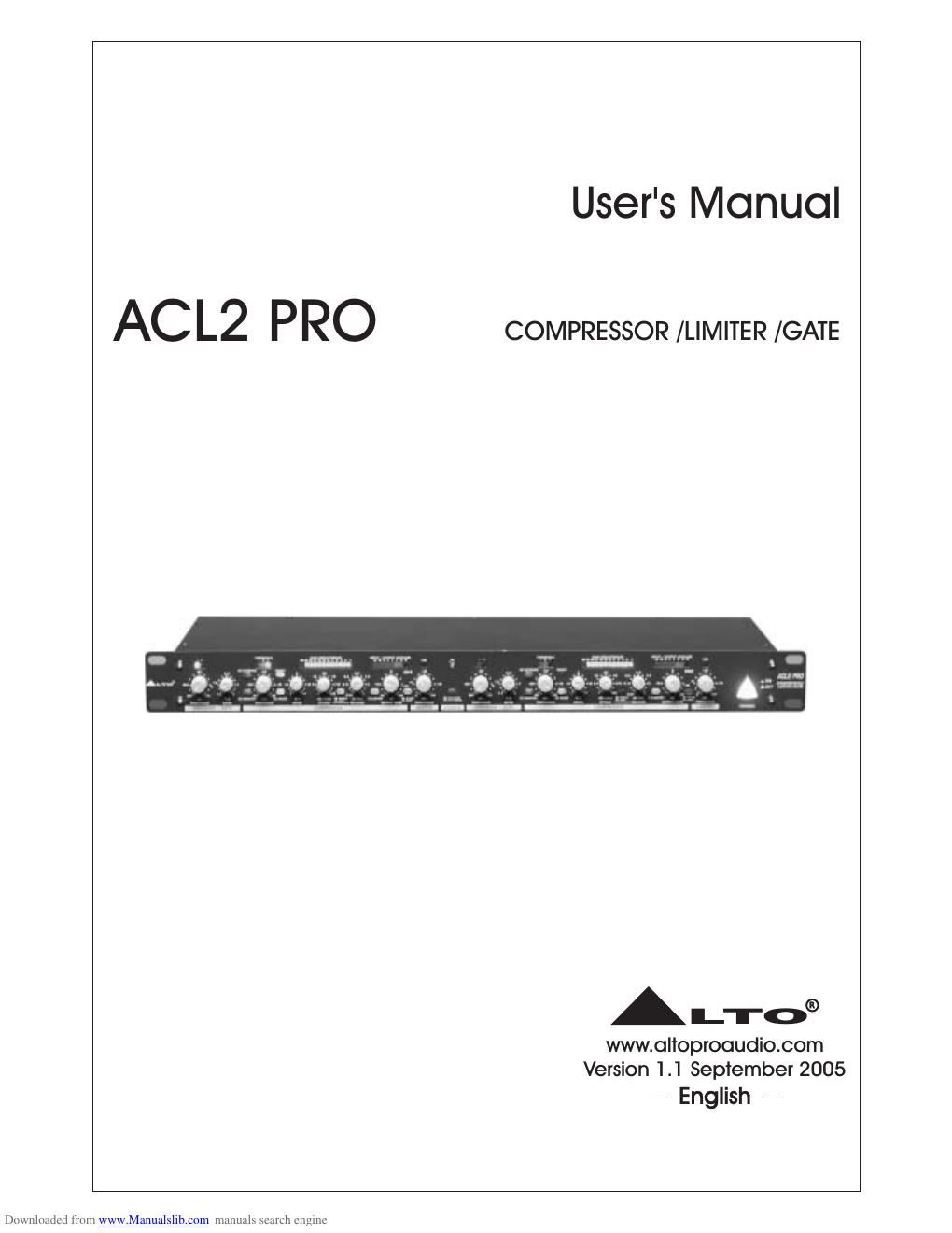 alto acl 2 pro user guide