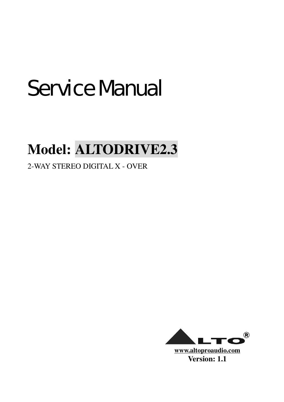 alto altodrive 2 3 crossover service manual