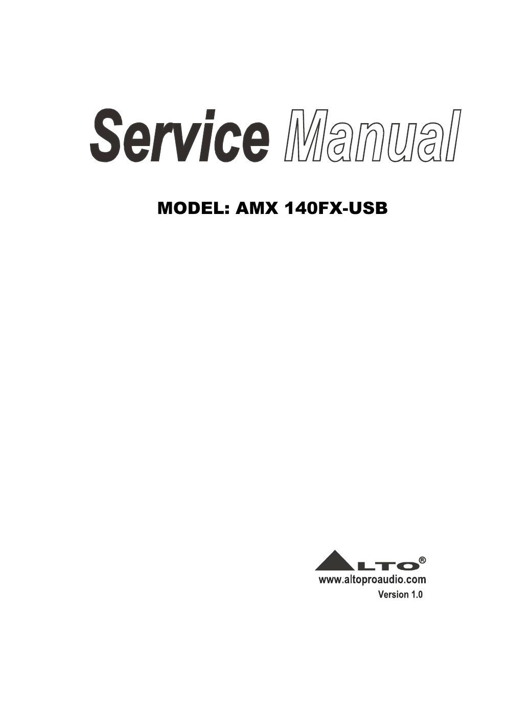 alto amx 140fx usb mixer service manual