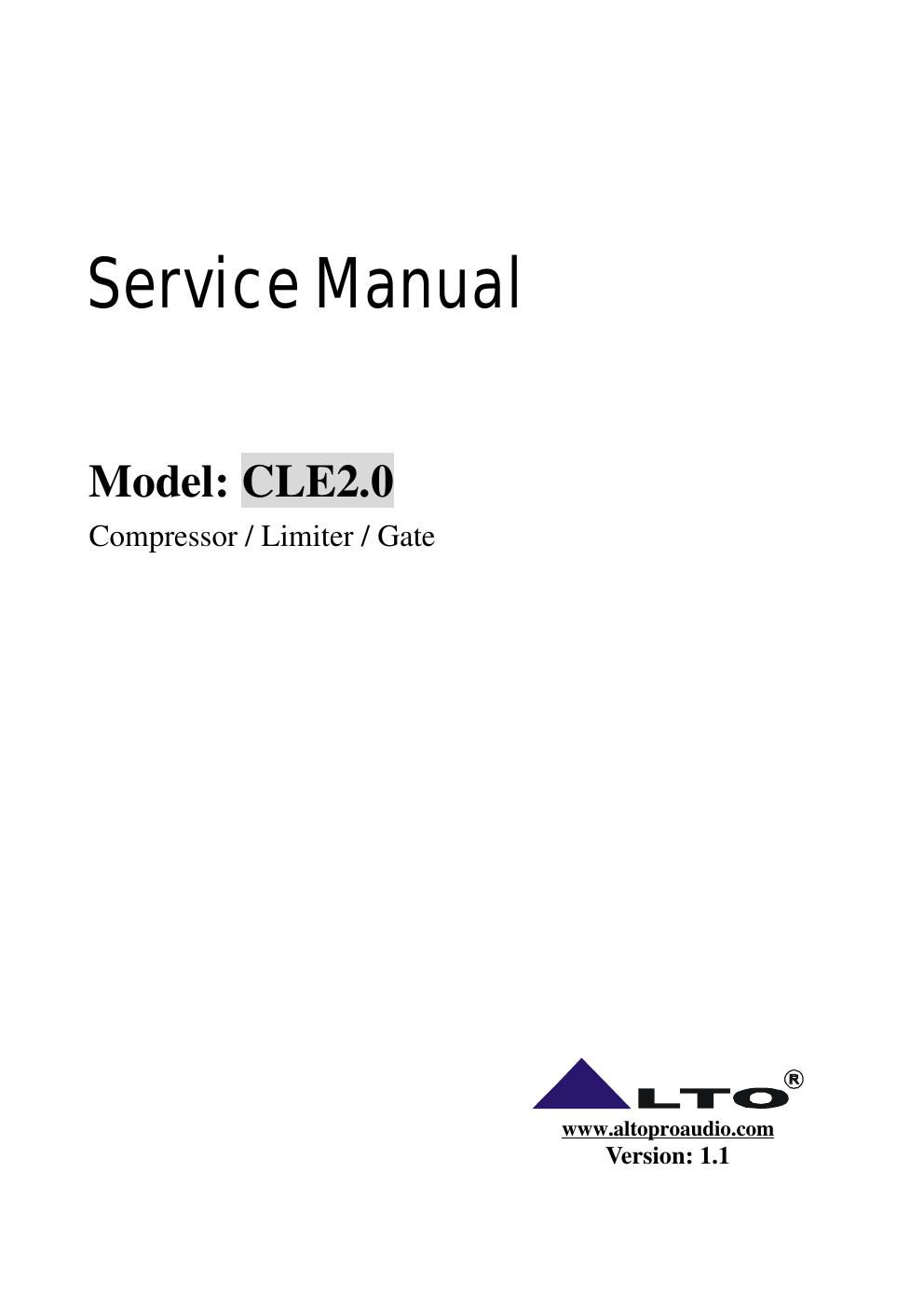 alto cle 2 0 service manual