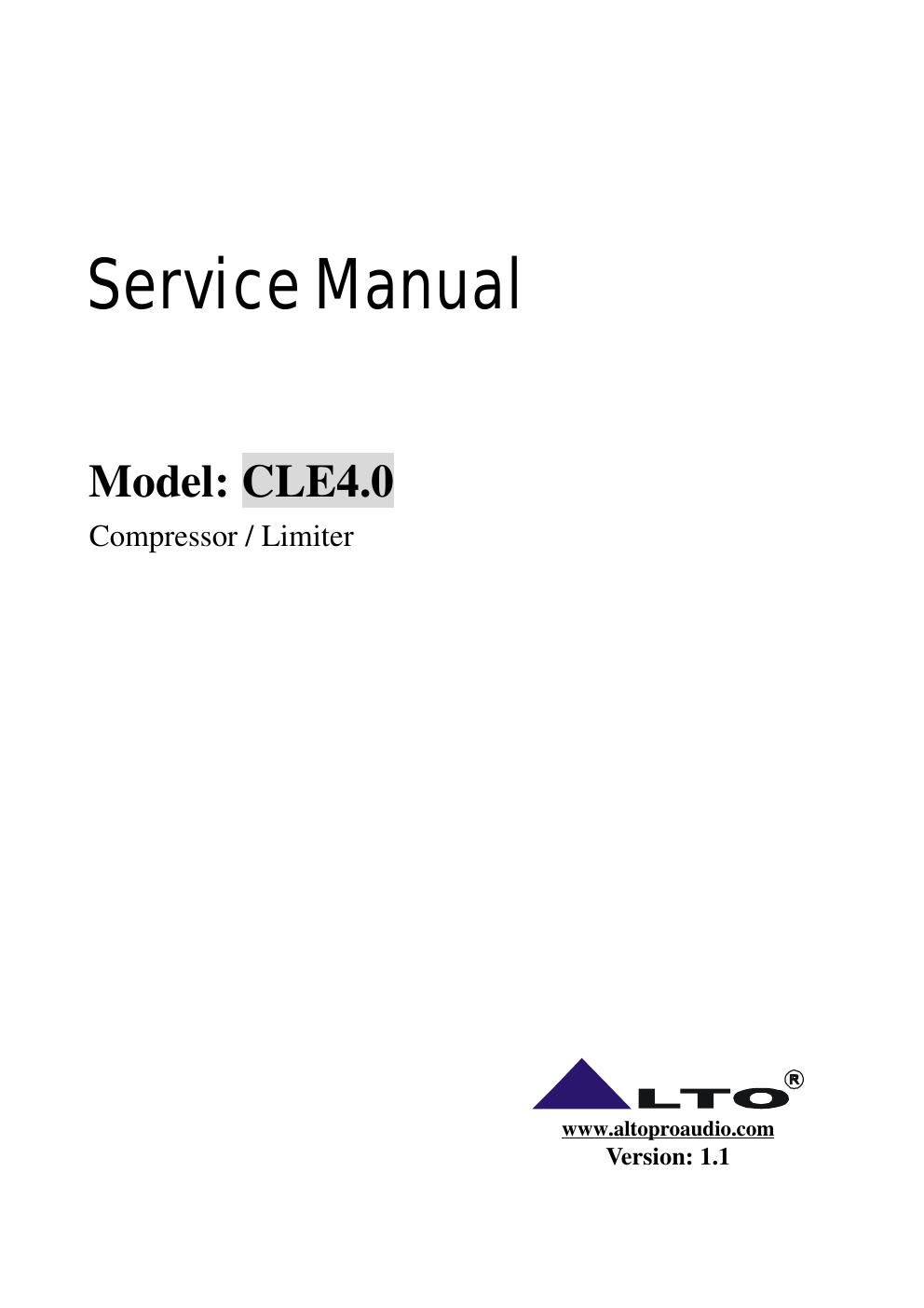 alto cle 4 0 service manual