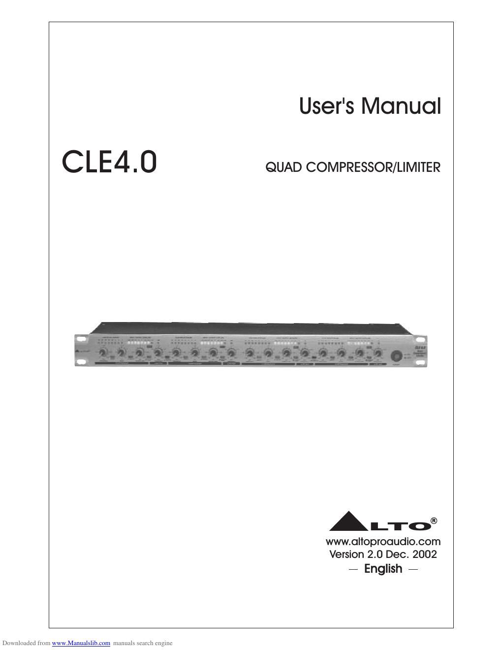 alto cle 4 0 user manual