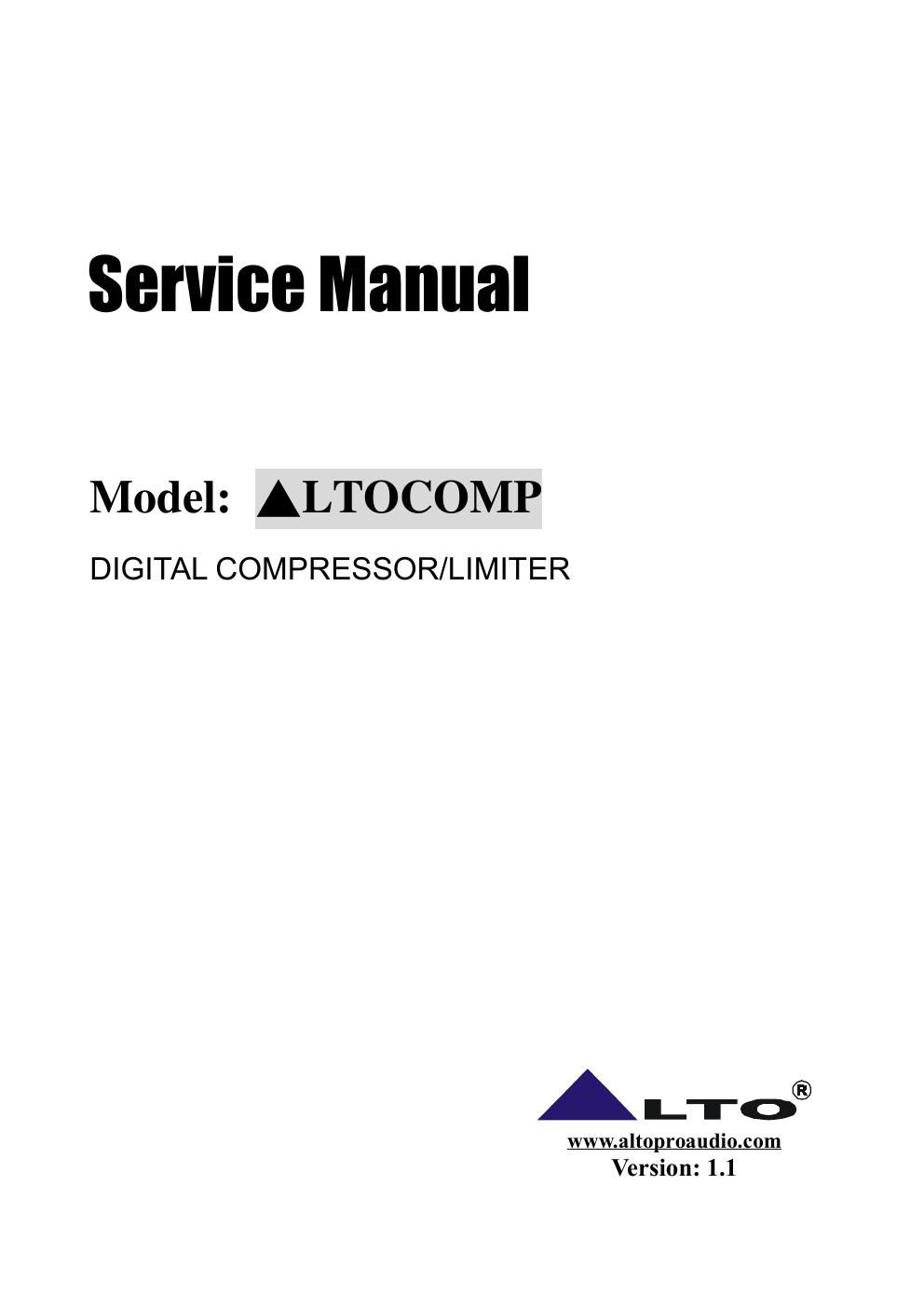 alto comp service manual