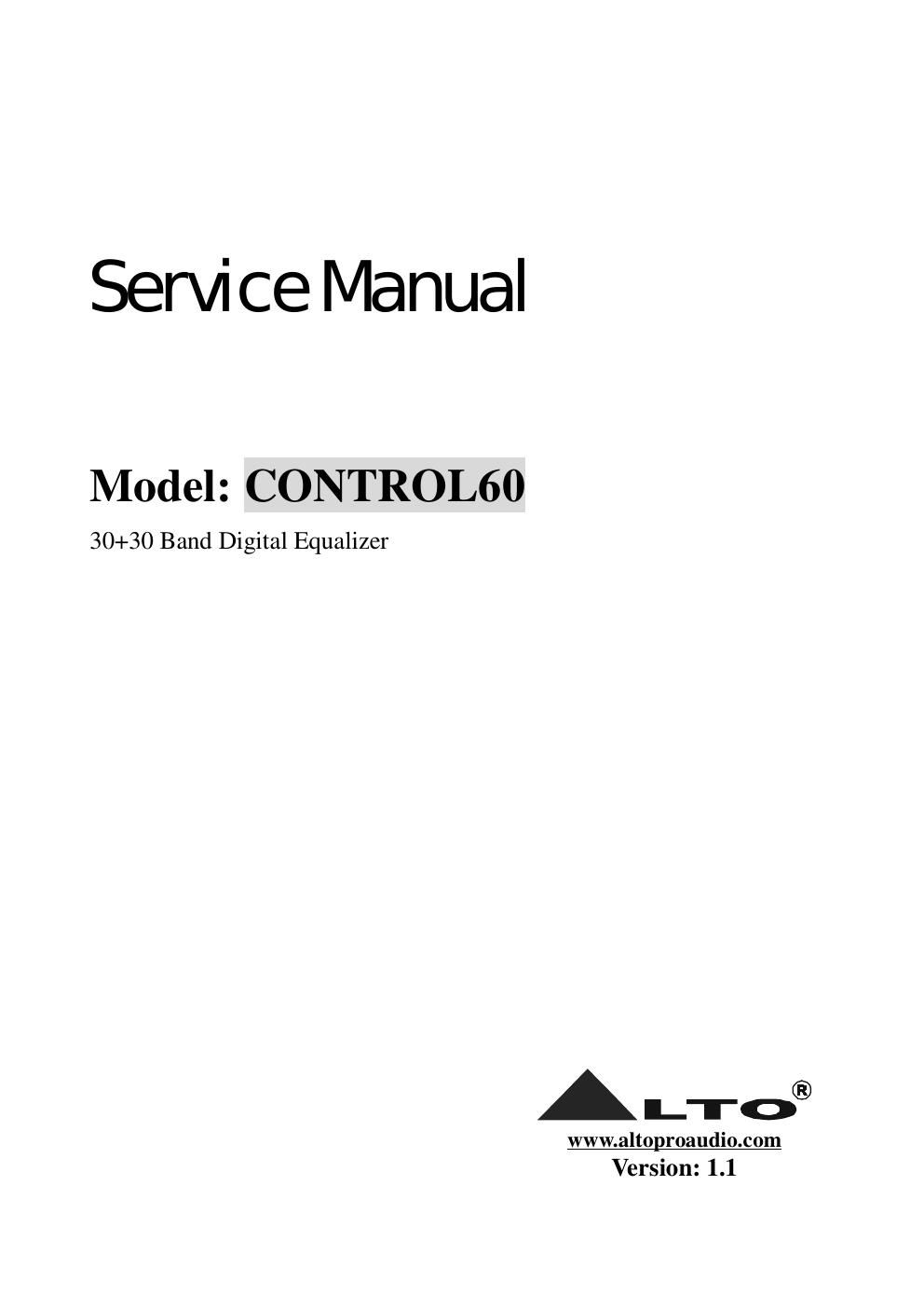 alto control 60 service manual