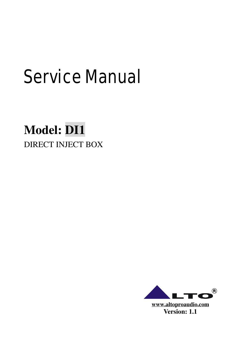 alto di 1 service manual