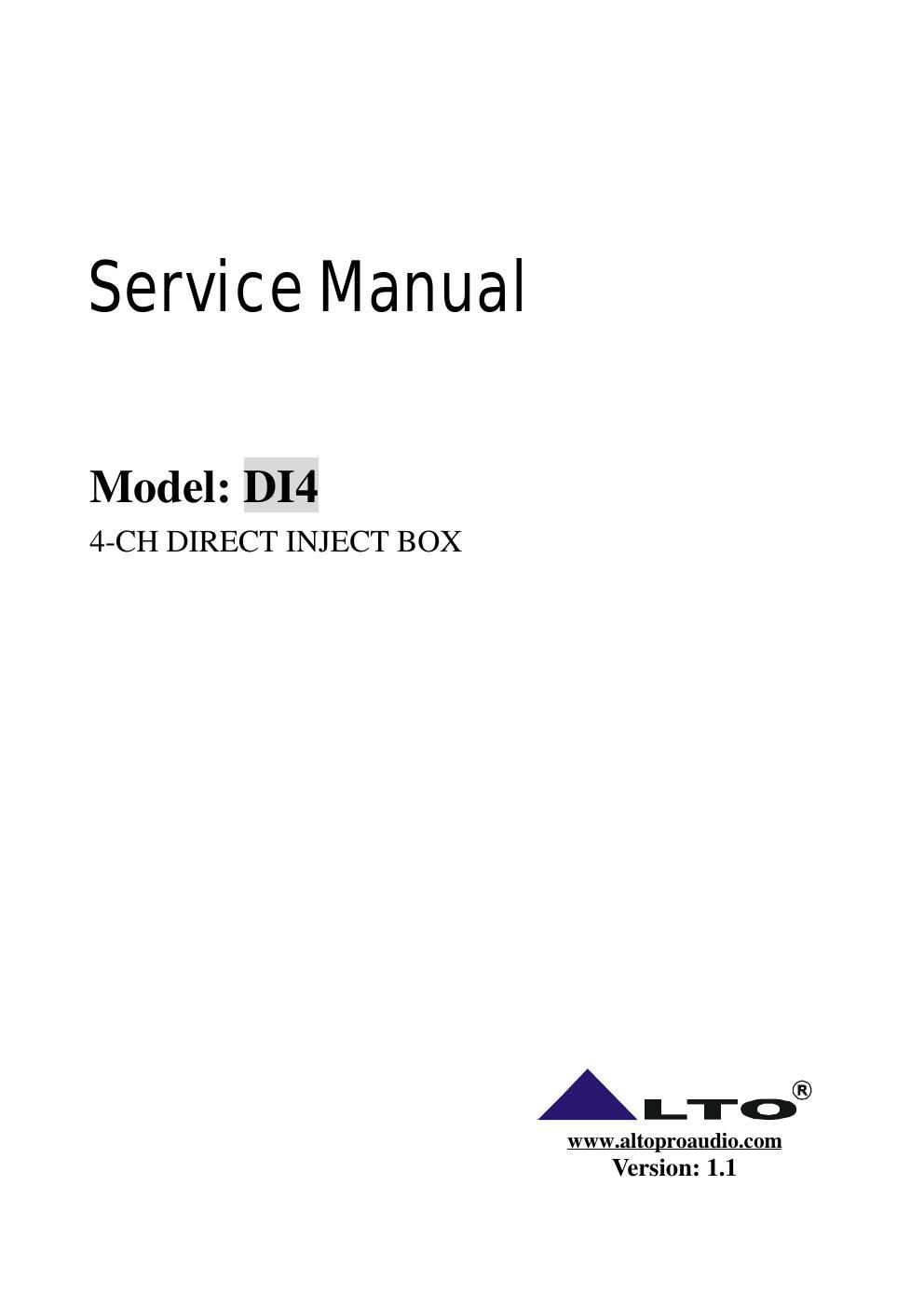 alto di 4 service manual