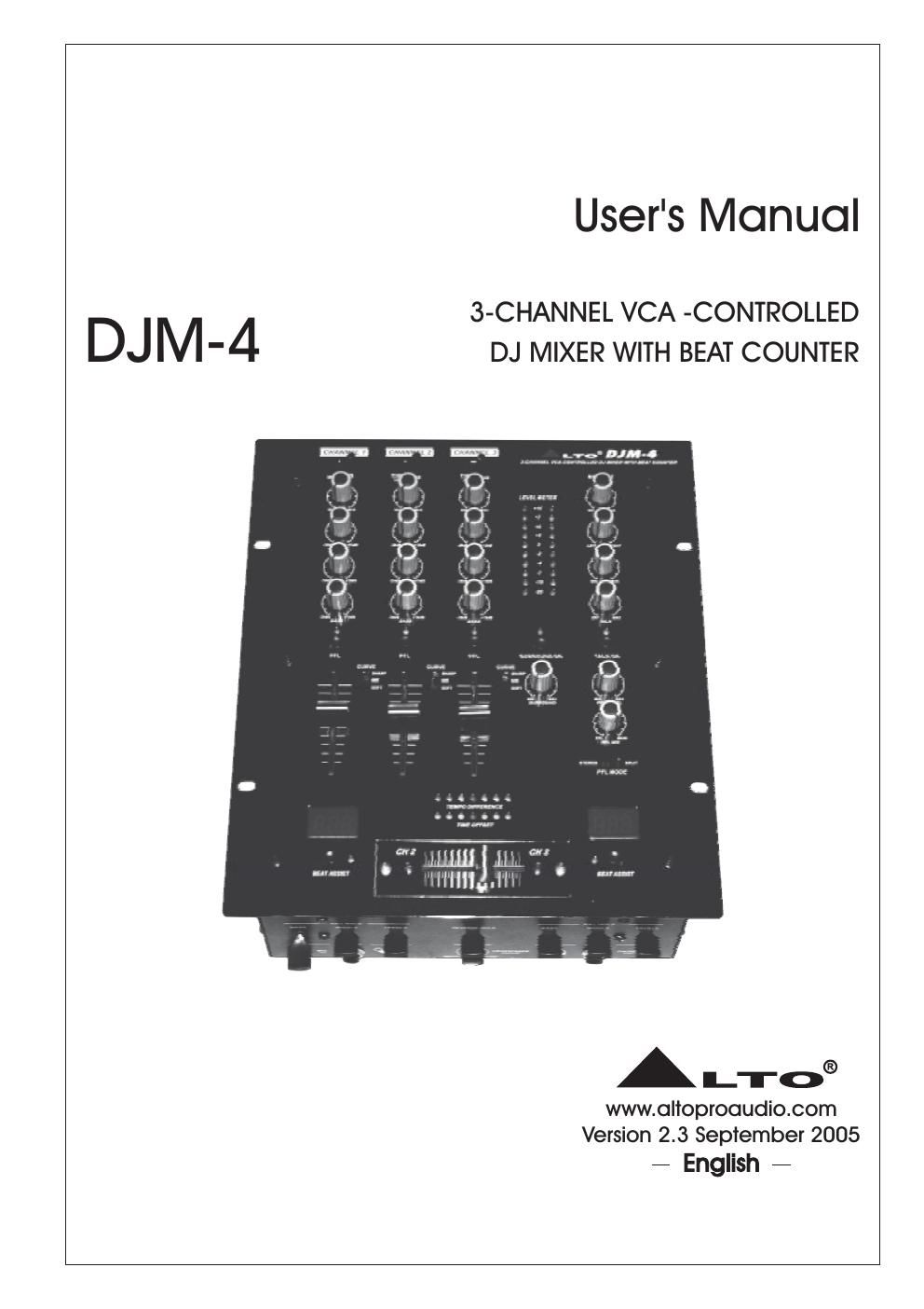 alto djm 4 users manual