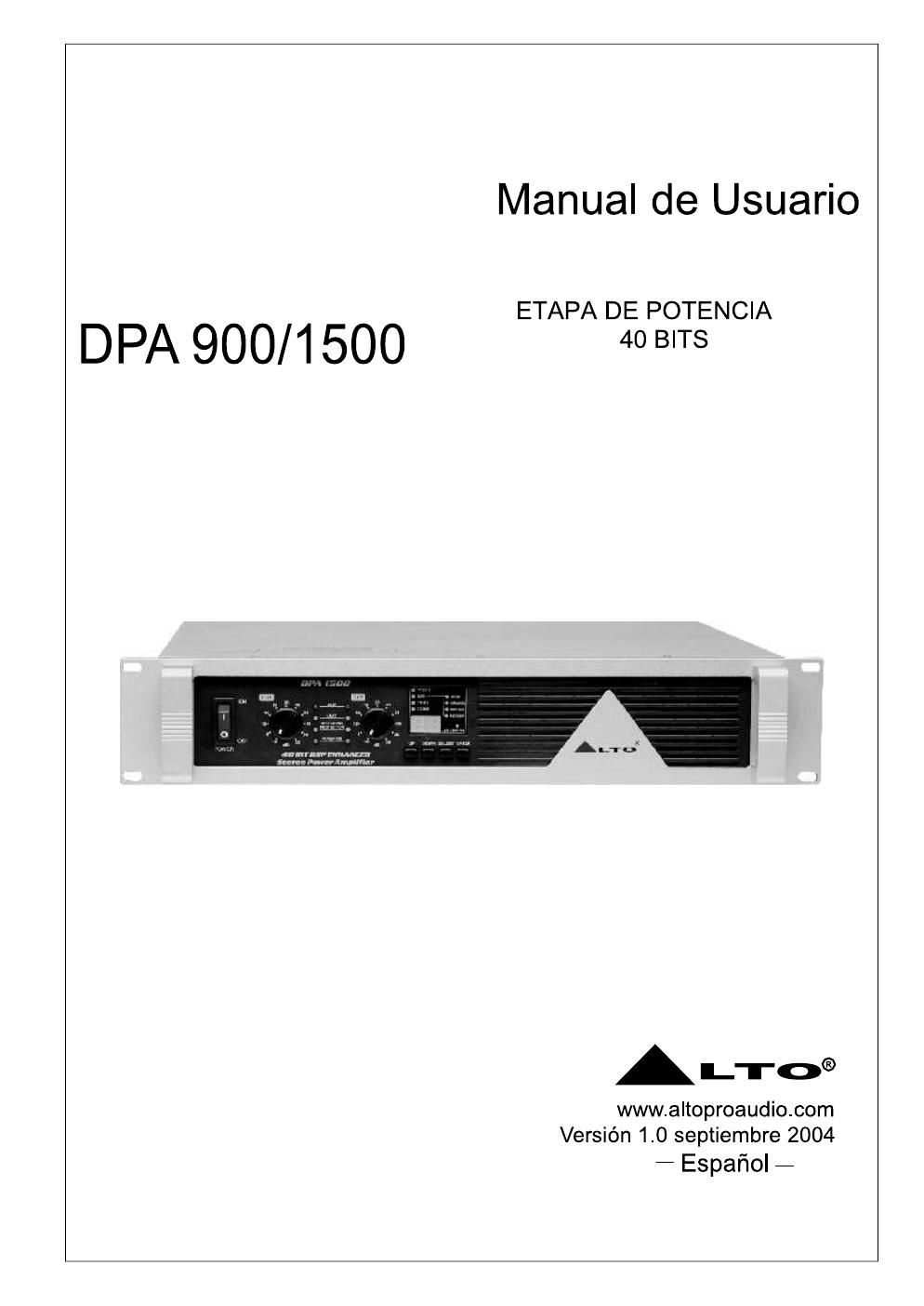 alto dpa 900 1500 manual de usuario