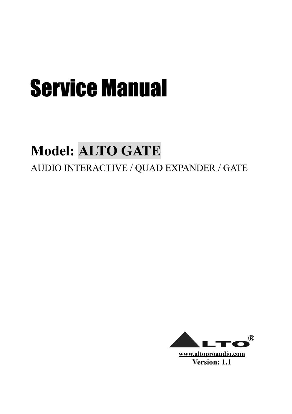 alto gate expander service manual