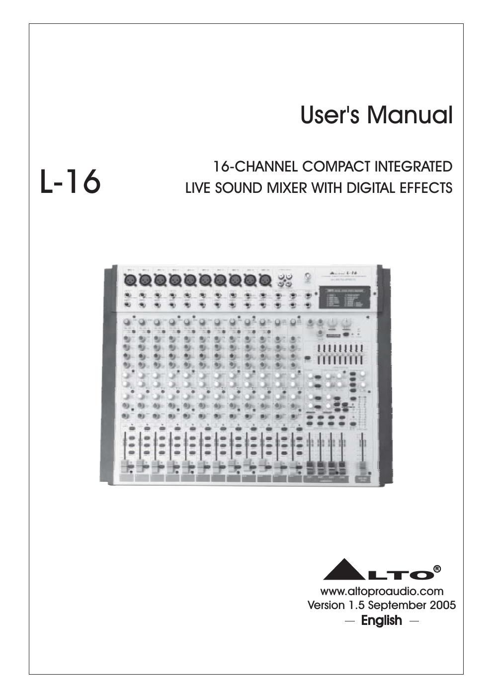 alto l 16 user manual