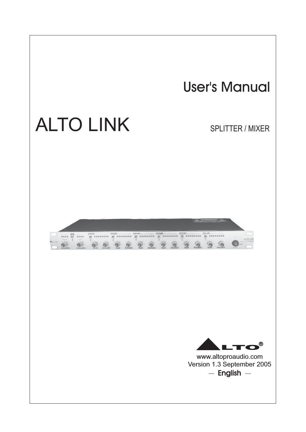 alto link users manual