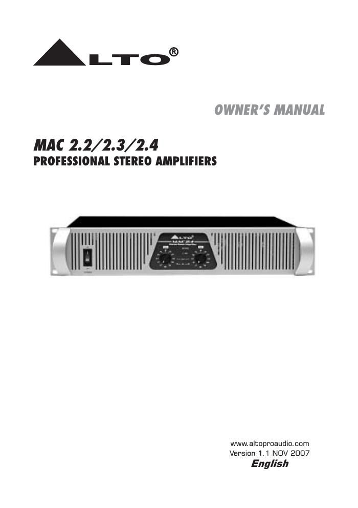 alto mac 2 2 owners manual