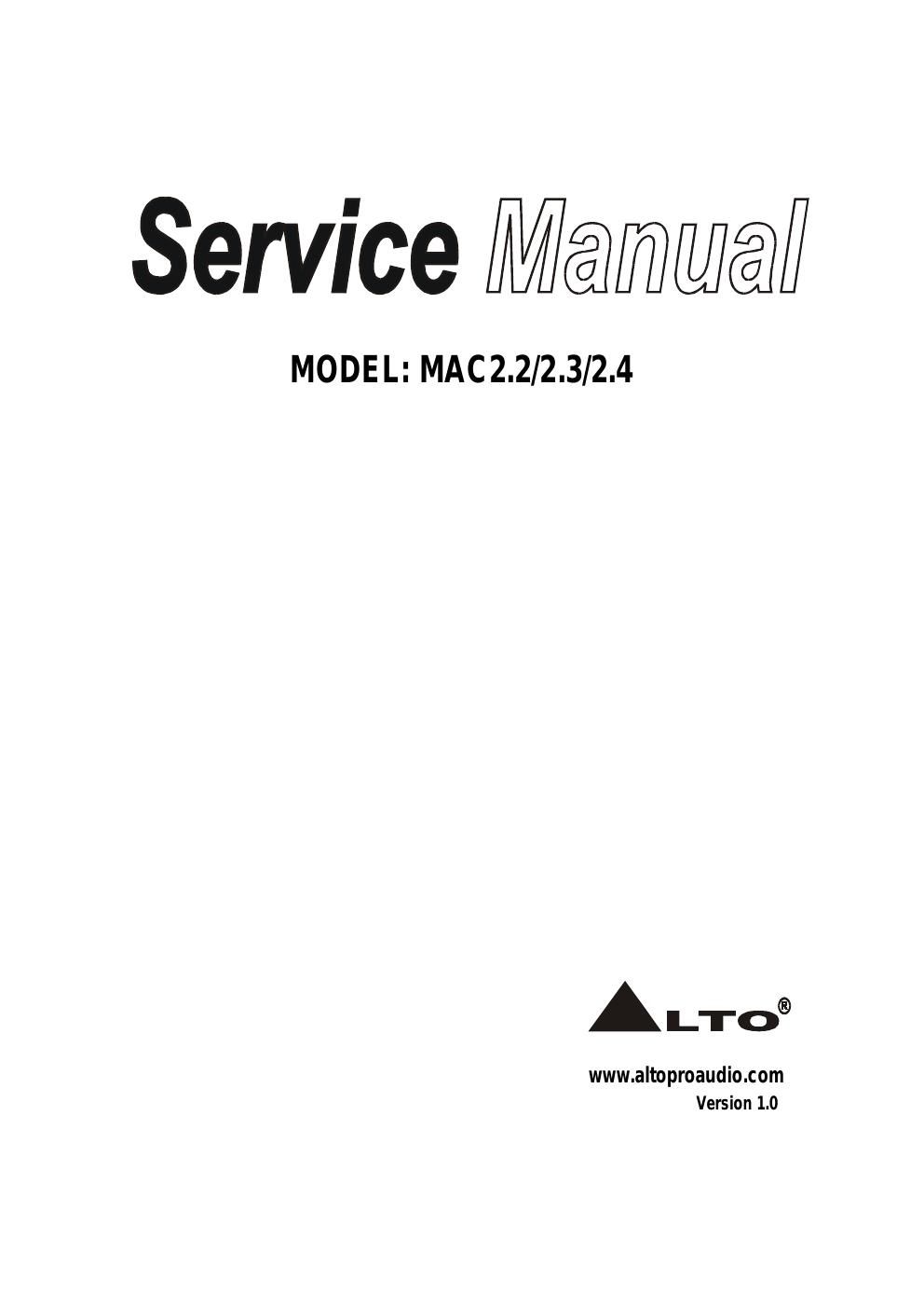 alto mac 2 2 service manual