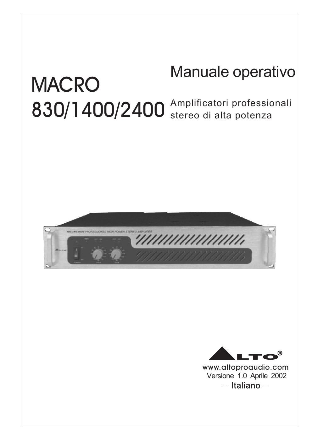 alto macro 830 1400 2400 owner manual it