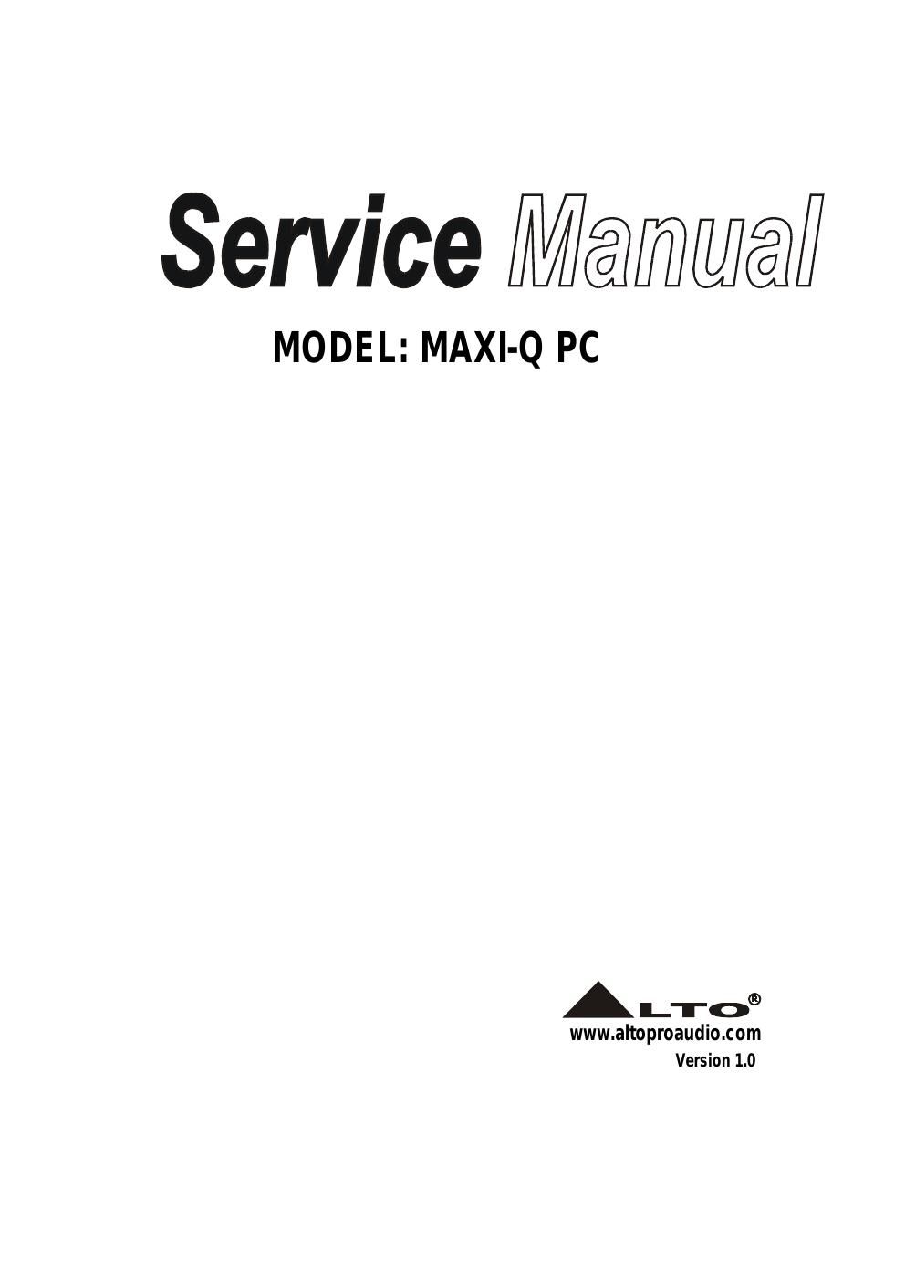 alto maxi q pc service manual