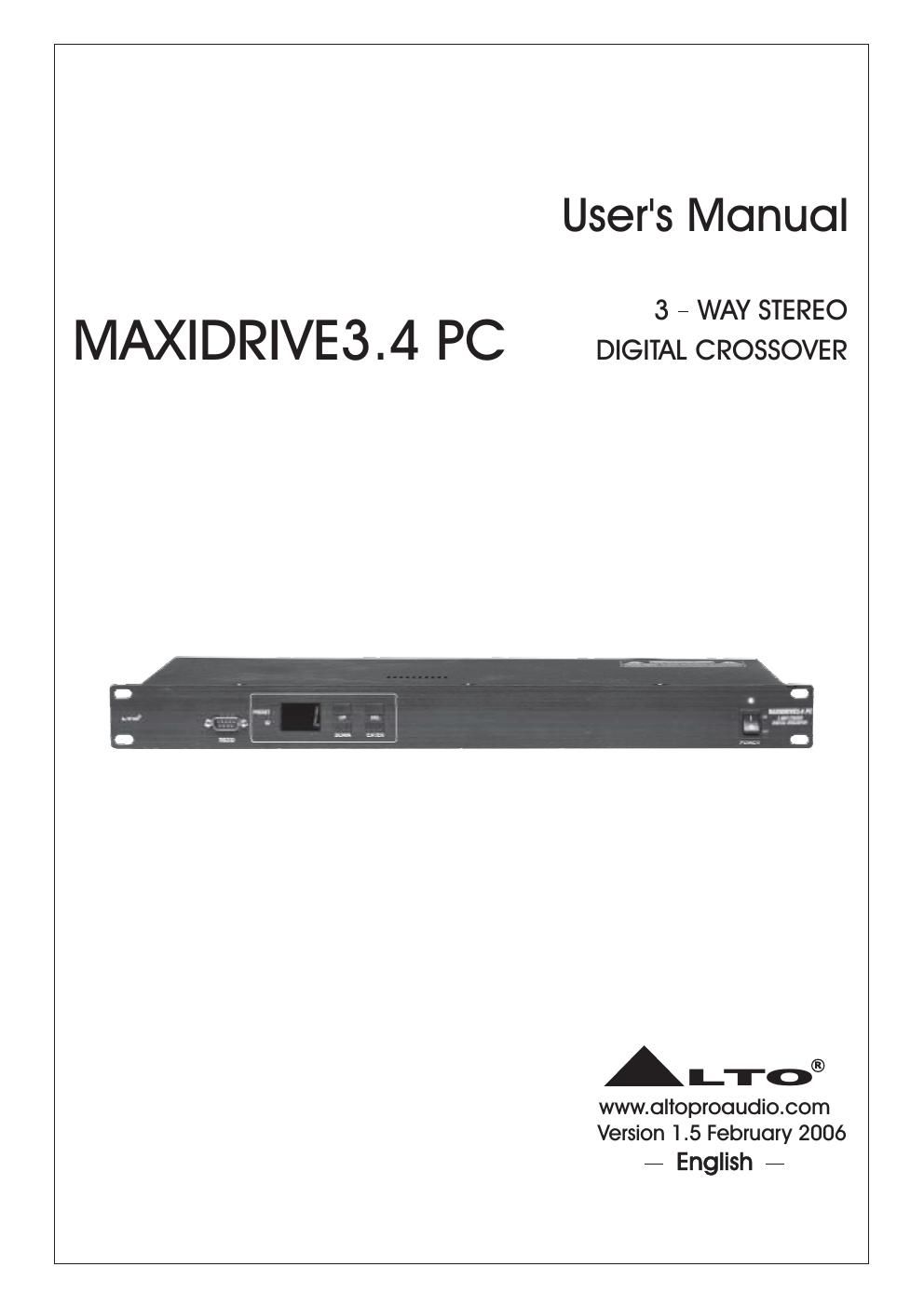 alto maxidrive 3 4 owner manual