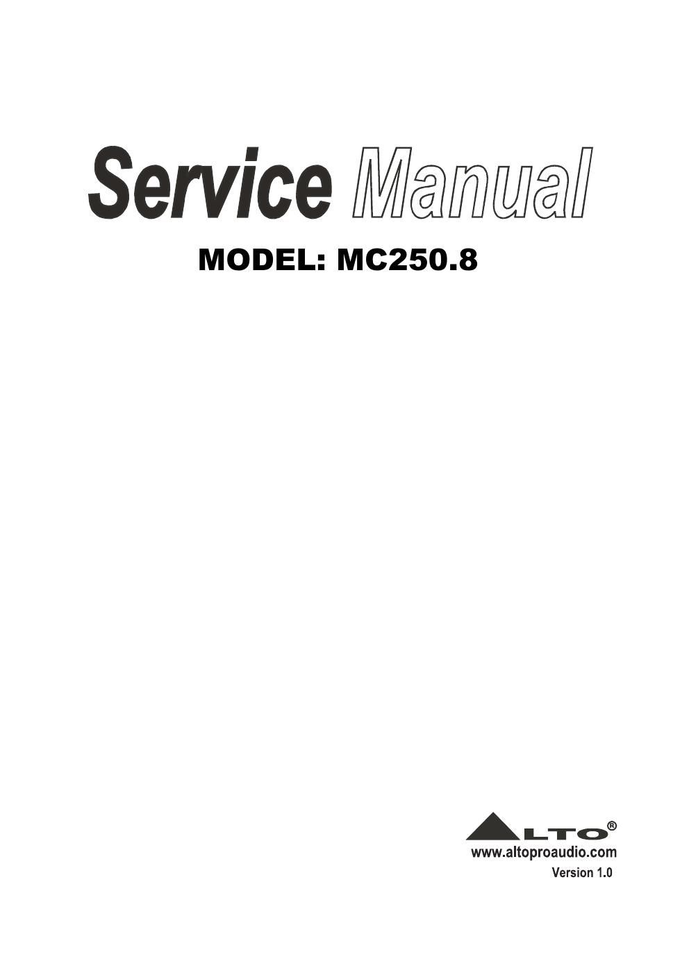 alto mc 250 8 service manual