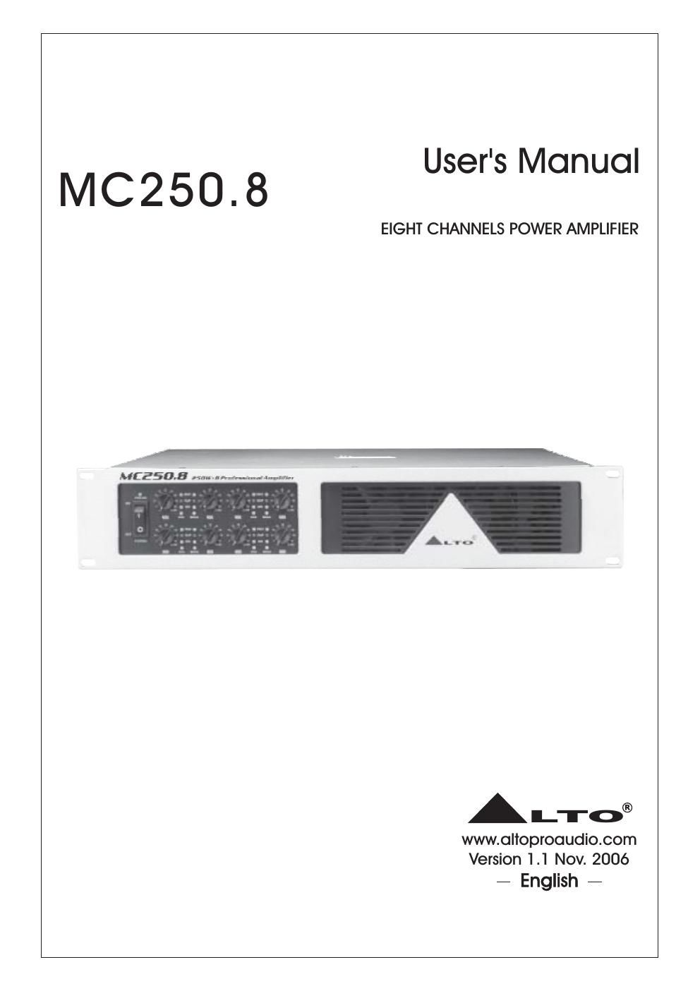 alto mc 250 8 users manual