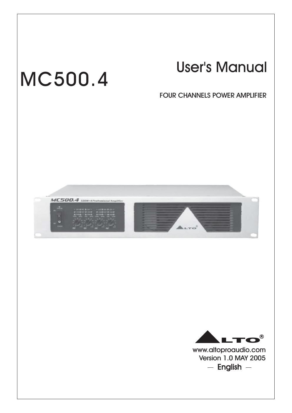alto mc 500 4 users manual