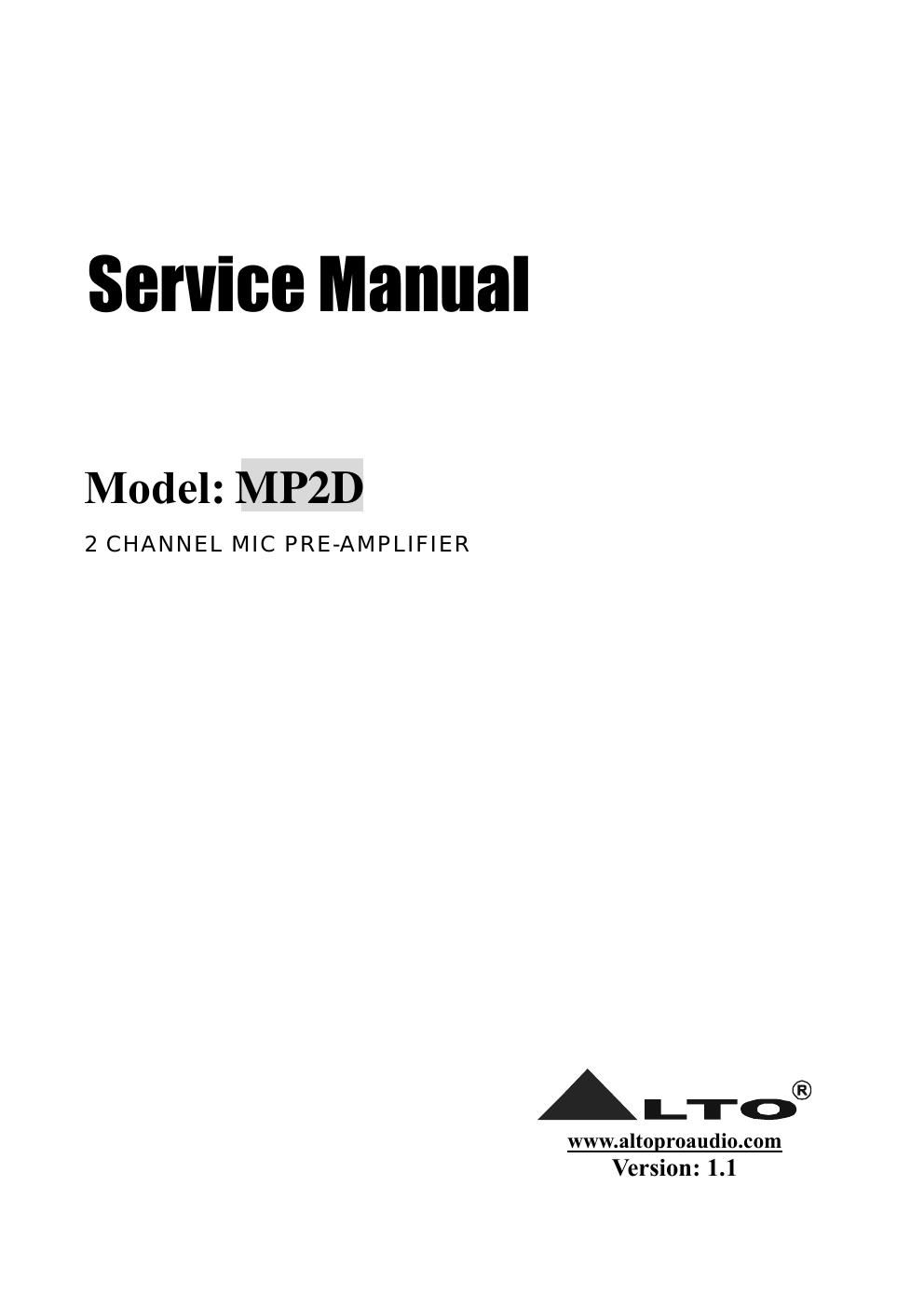 alto mp 2d service manual