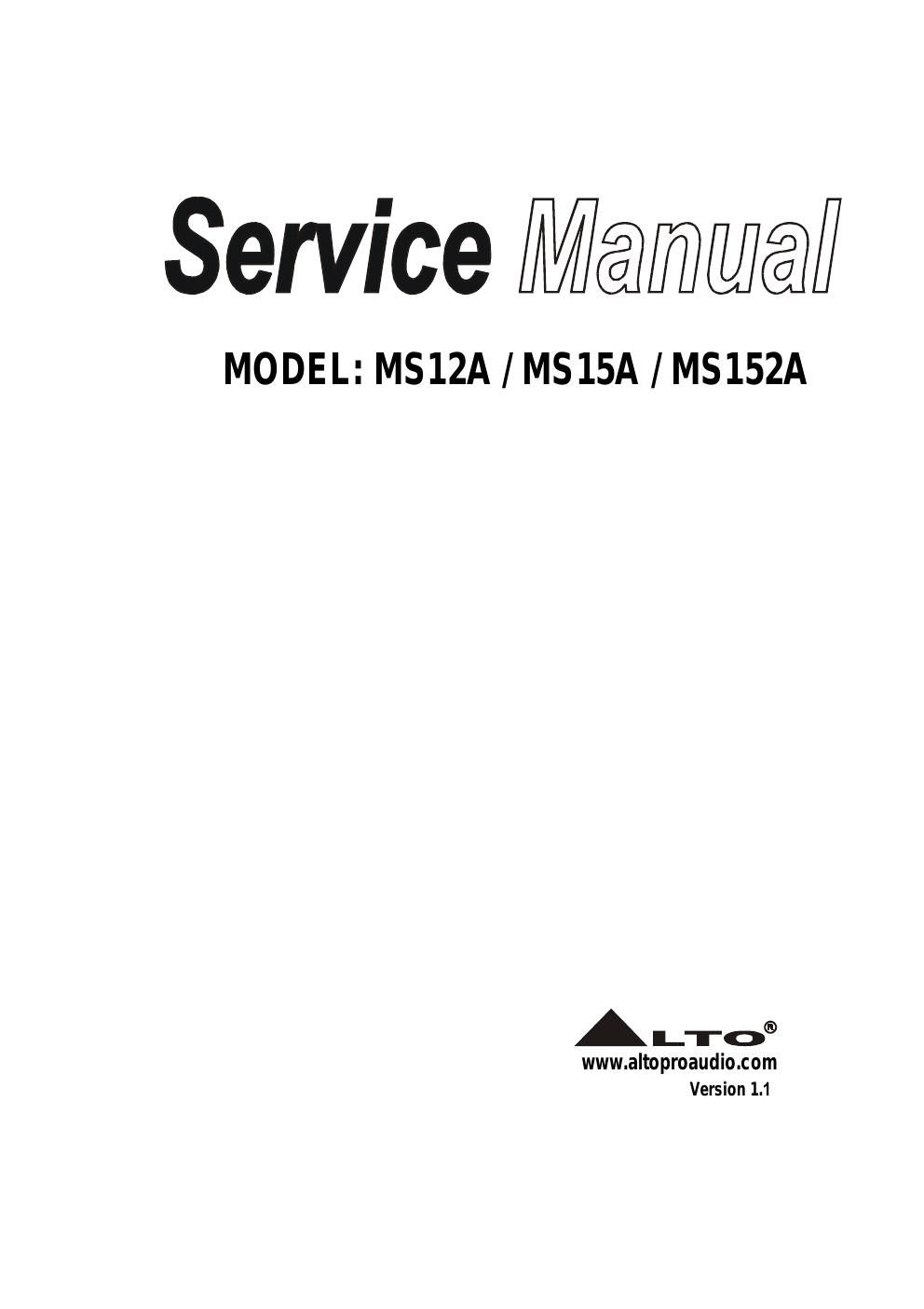 alto ms 12a 15a 152a service manual