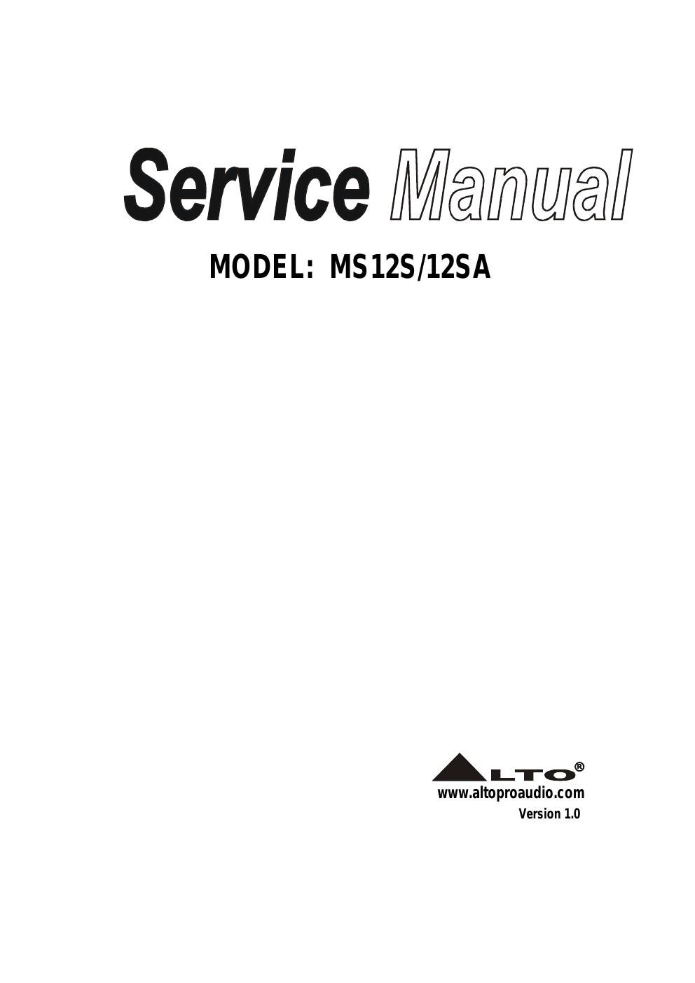alto ms 12s 12sa service manual