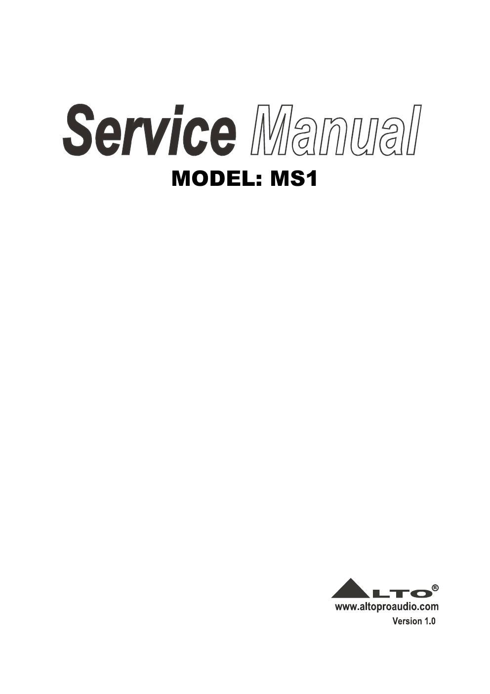 alto ms 1service manual