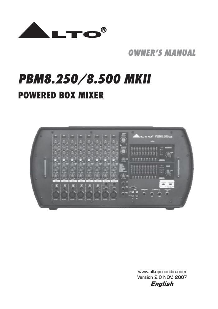 alto pbm 8 250 8 500 mkii owner manual