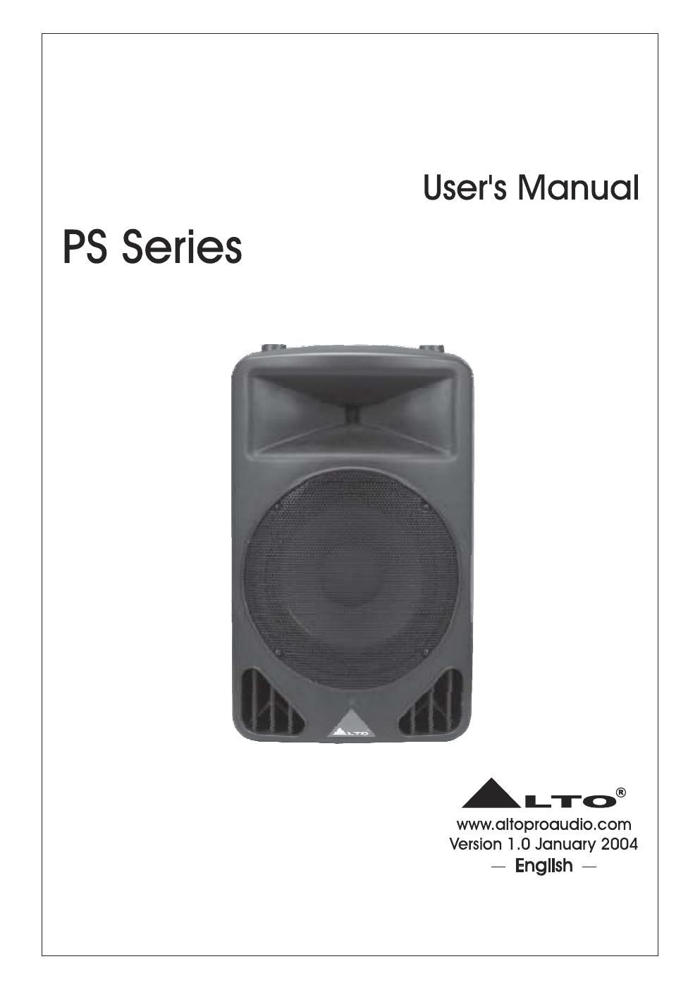 alto ps series user manual
