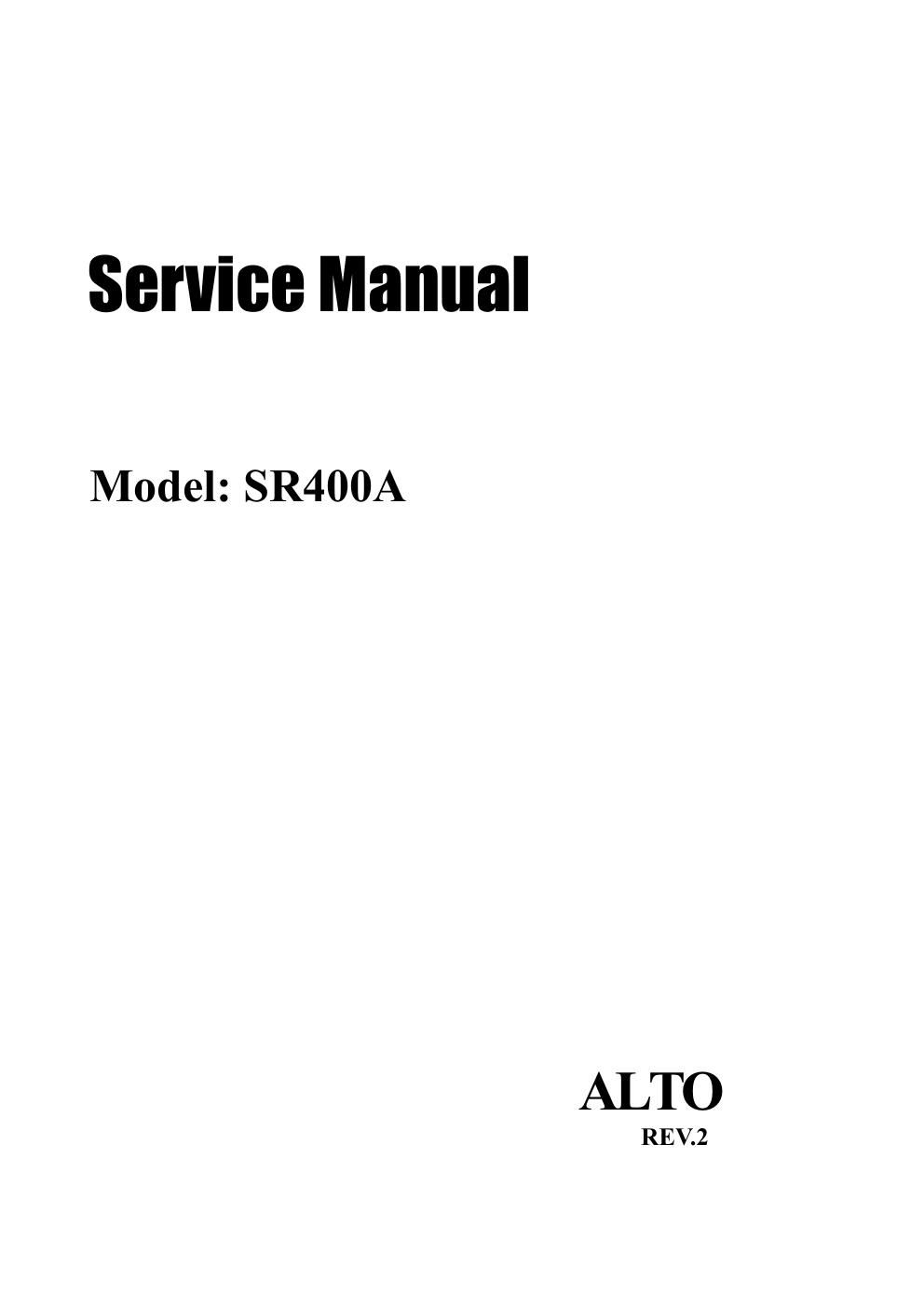 alto sr 400a service manual