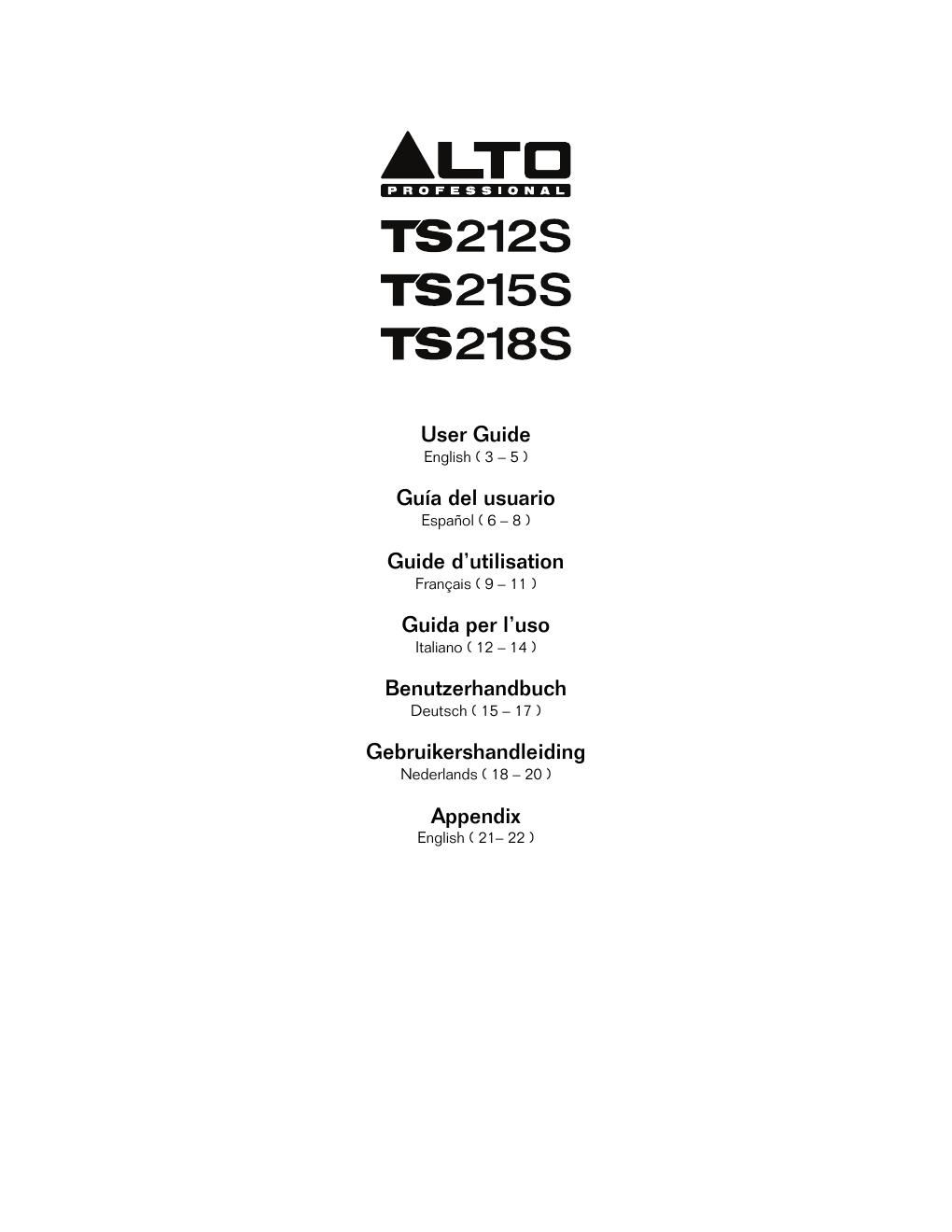 alto ts 212s user guide
