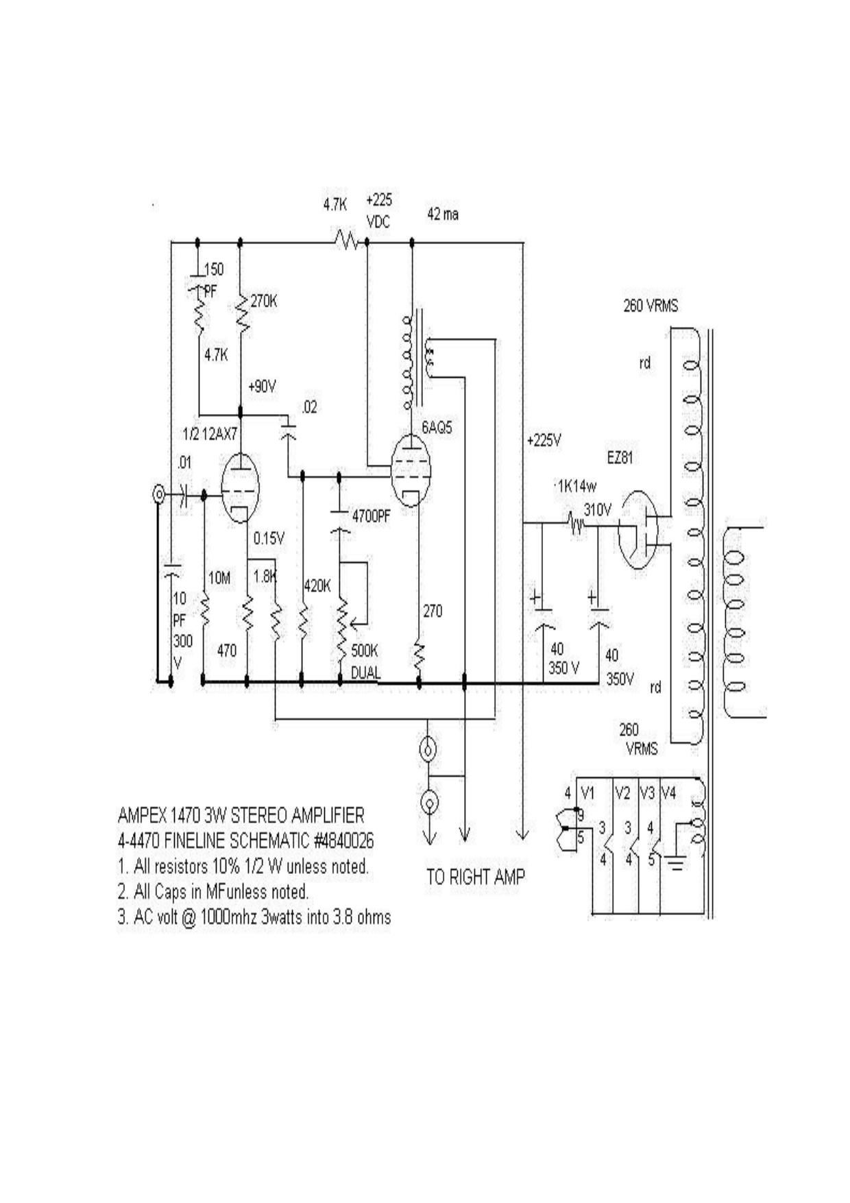 Ampex 1470 Schematic