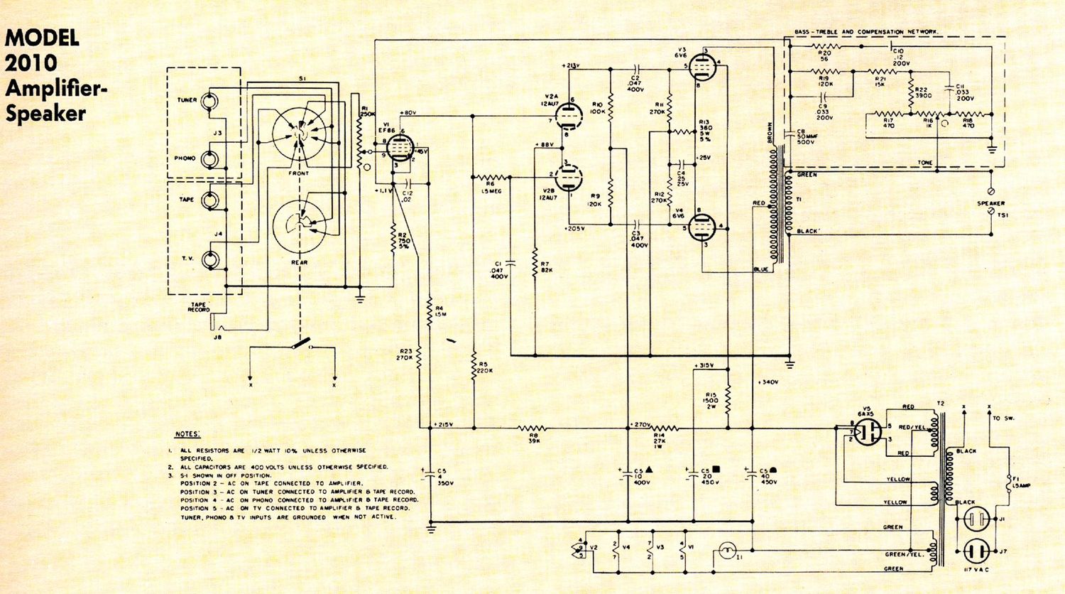 Ampex 2010 Schematic