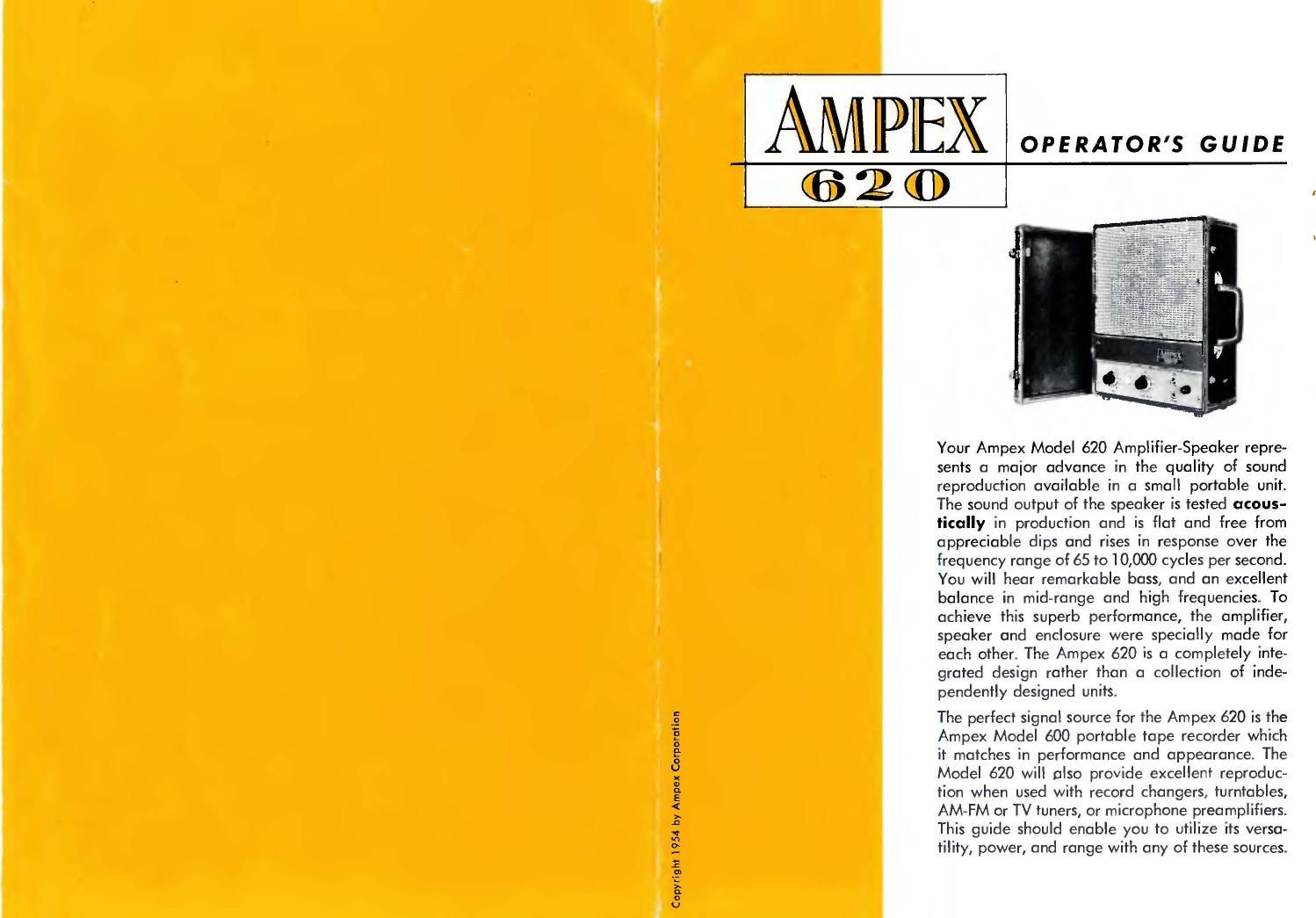 Ampex 620 Owners Manual